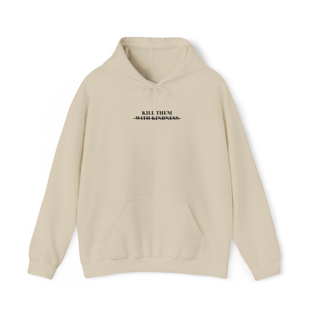 Minimalist 'Kill Them With Kindness' Hoodie — White Comfort Pullover